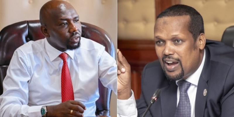 A collage of Interior CS Kipchumba Murkomen and Mandera Senator Ali Roba.
